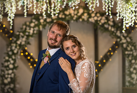 Luke and Becky at Blackstock Estate